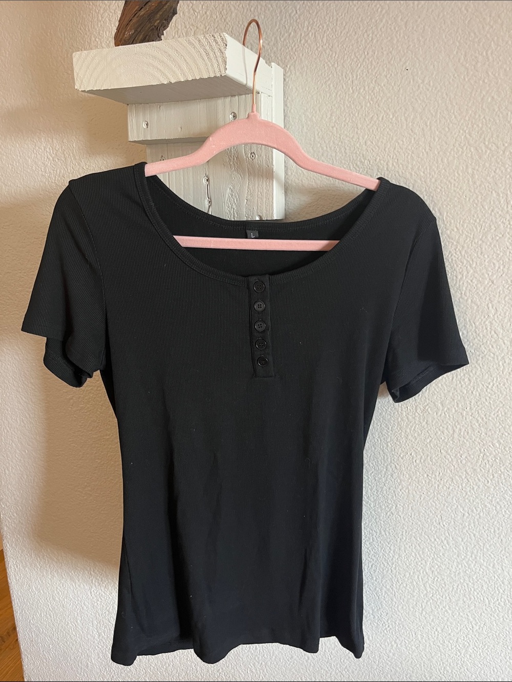 Black basic Short-Sleeve Top